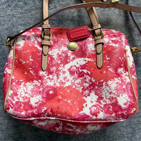 Coach Mini Bennett Peyton Multi-Color Satchel Top Handle Bag - Picture 3 of 11